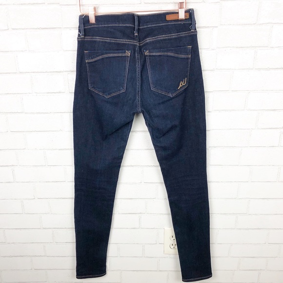 Express Legging Mid-rise Dark Denim Jeans Size 4R - Picture 2 of 5